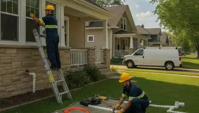 Plumber repair service truck in Des Moines, IA for plumbing repairs