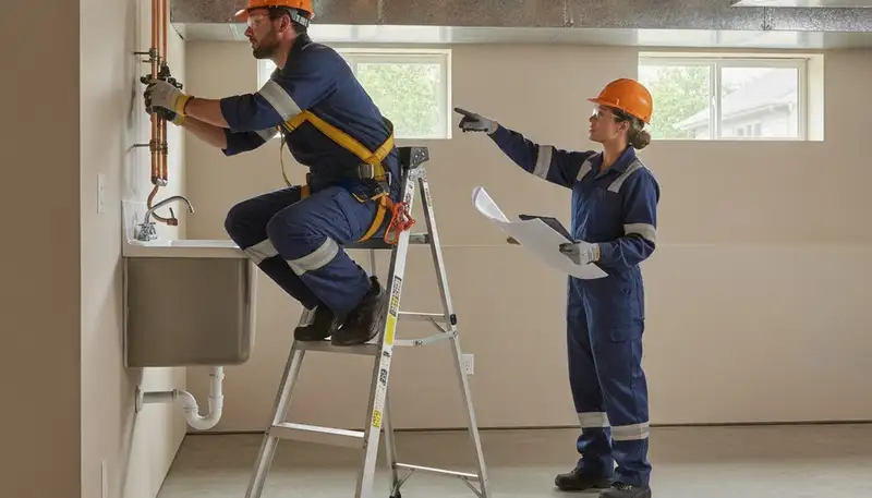 Plumbing repair technician in Des Moines, IA providing expert residential plumbing service