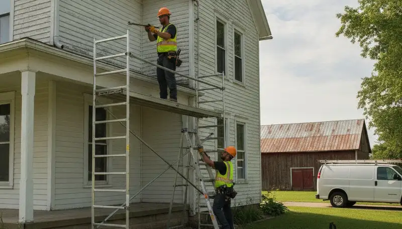 Plumber repairing a pipe in Des Moines, IA for fast residential plumbing service