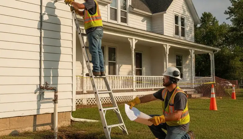 Professional plumber repairing a pipe in Des Moines, IA plumbing service area