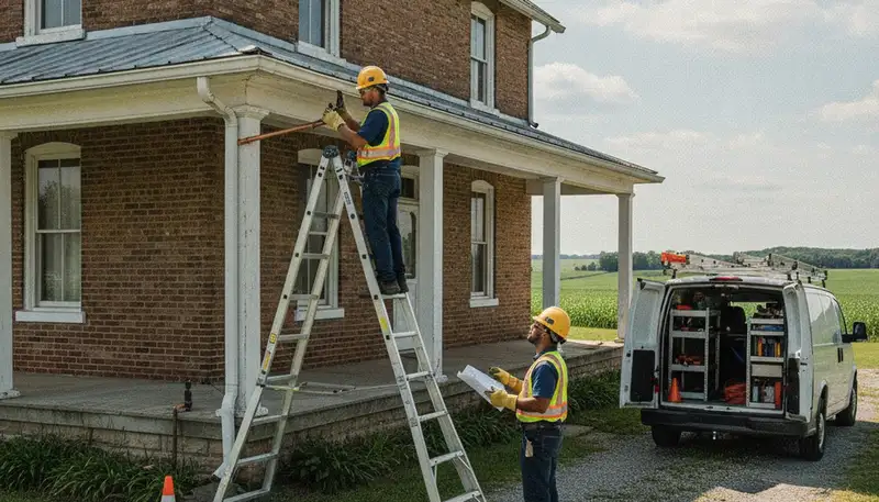 Des Moines, IA plumbing repair team servicing residential pipes and fixtures