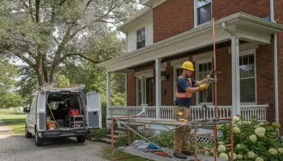 Plumber repairing pipe in Des Moines, IA for local plumbing repair service