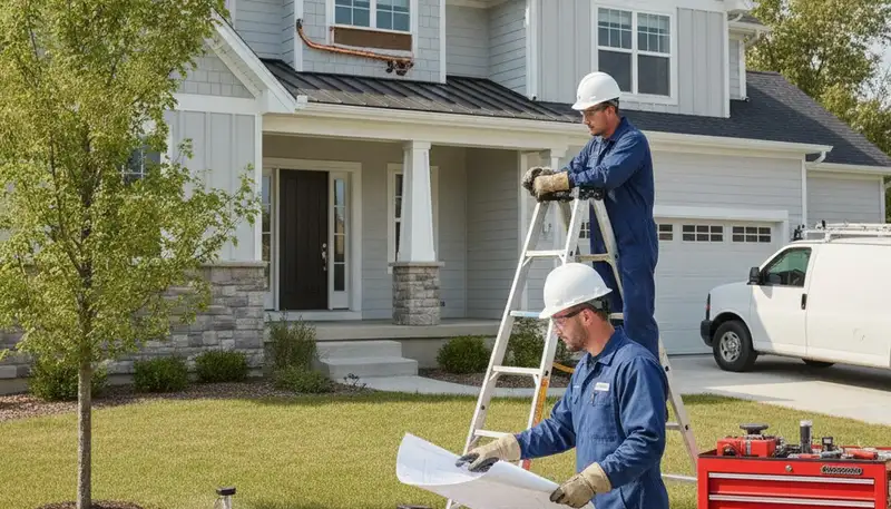Plumber repairing a leak in Des Moines, IA for plumbing repair service