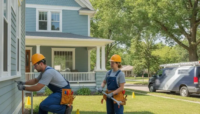 Des Moines, IA plumber repairing a home pipe for fast plumbing service