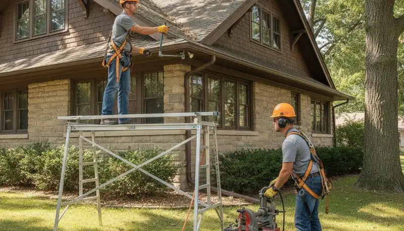 Plumber repairing a pipe in Des Moines, IA for emergency plumbing service