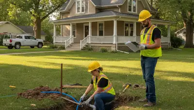 Plumber repairing a pipe in Des Moines, IA for professional plumbing repair services