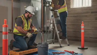 Professional plumber service truck in Des Moines, IA for plumbing repairs and emergency service