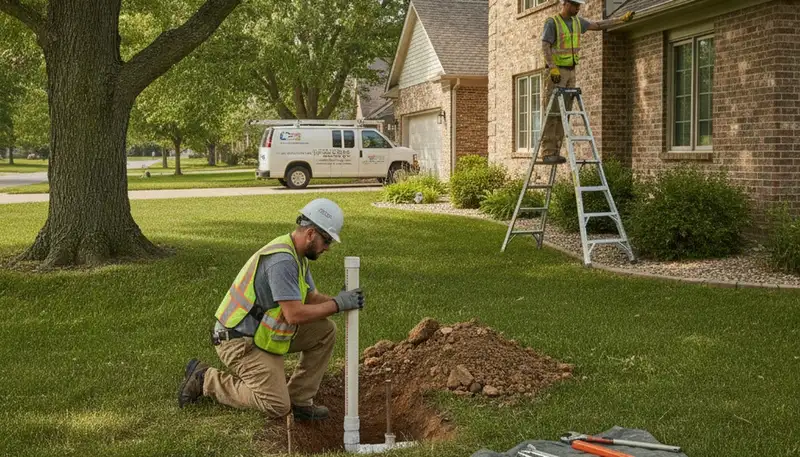 Plumbing repair service in Des Moines, IA for residential and commercial pipes, drains, and leaks