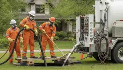 Septic tank cleaning service for Des Moines, IA homes by On Call Plumbers