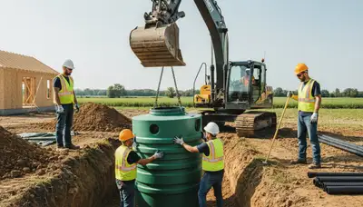 Septic tank installation for Des Moines, IA homes by On Call Plumbers