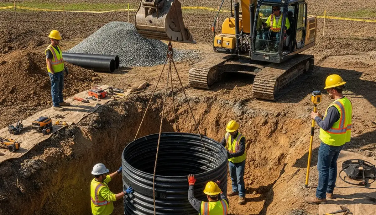 Septic tank installation for Des Moines, IA homes by On Call Plumbers