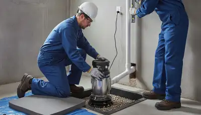 Sump pump installation service for Des Moines, IA homes to protect basements from flooding